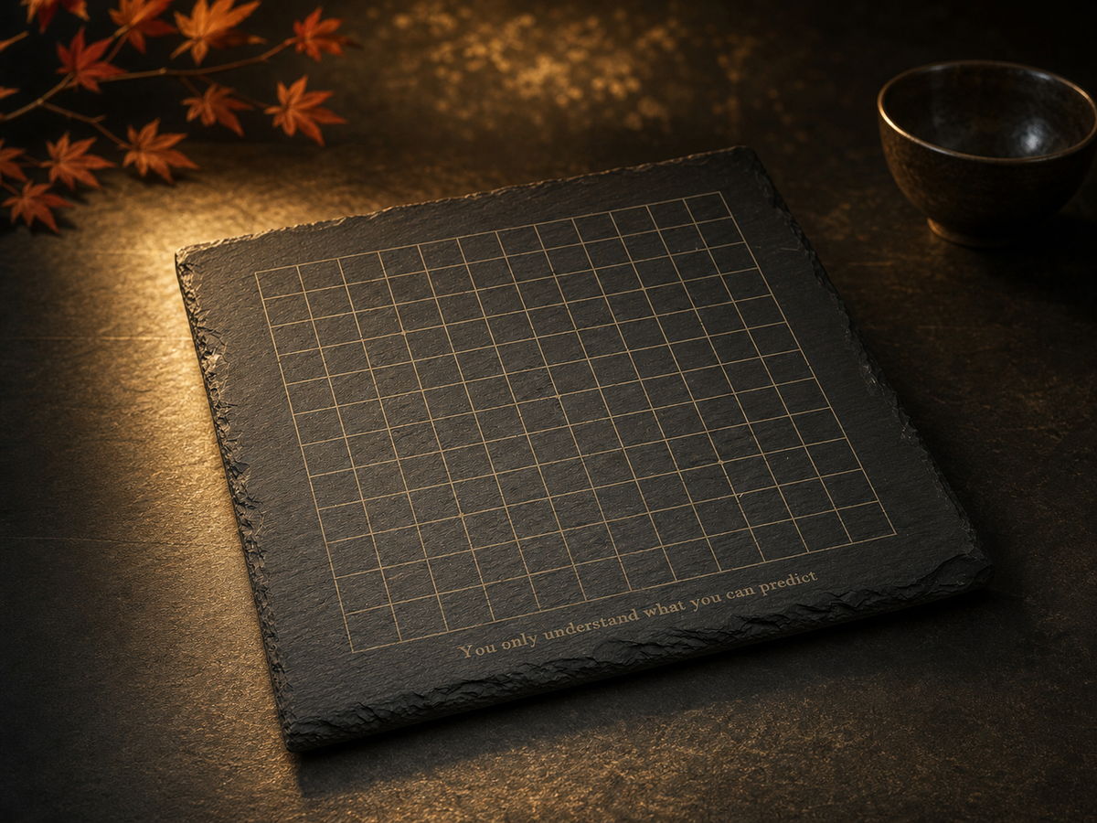 Go-Spiel 13x13 aus Naturschiefer, 25 cm