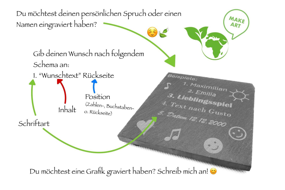 Personalisiertes Mühle-Spiel als Geschenk: Beispiel für Namensgravur und Sprüche auf der Unterseite.
